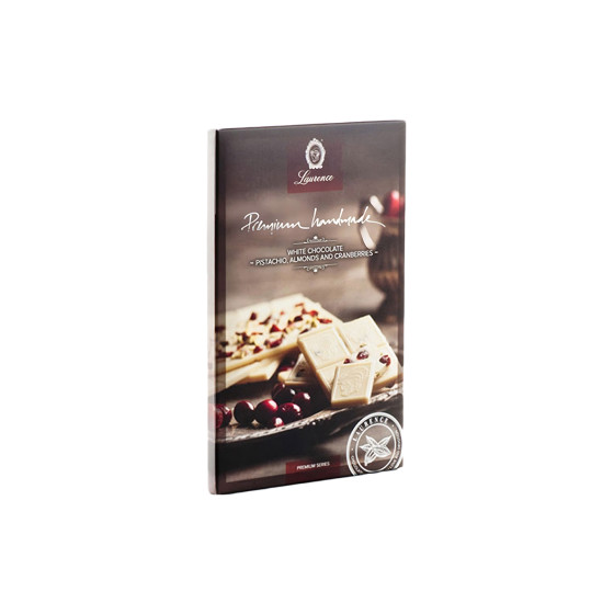 Laurence White chocolate with pistachios, almonds and cranberries "", 85 g