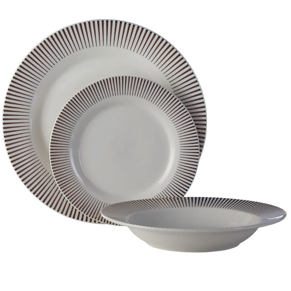 So'home 12 Piece Spoke Porcelain Dinner Set
