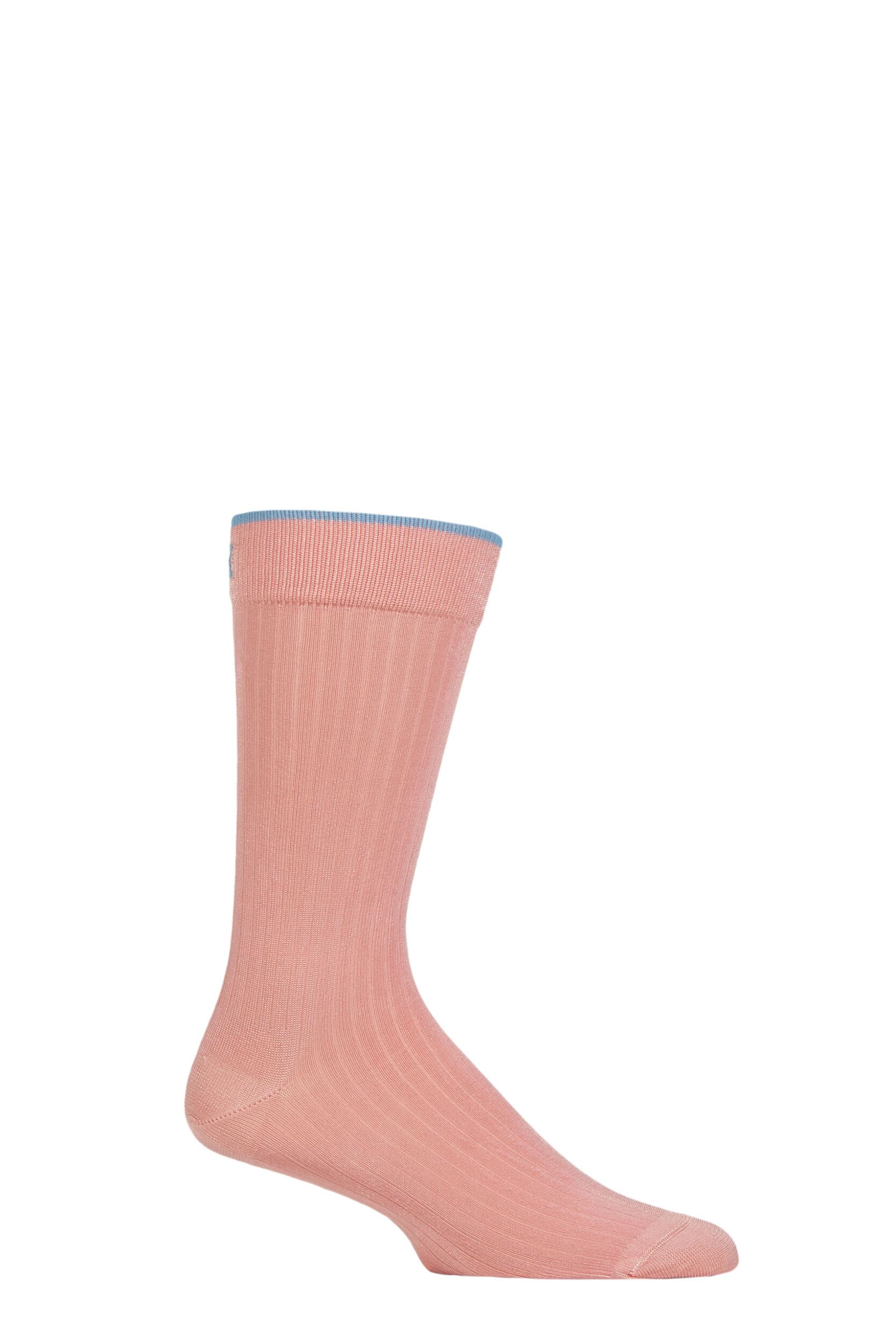 Happy Socks Light Pink Slinky Crew Socks