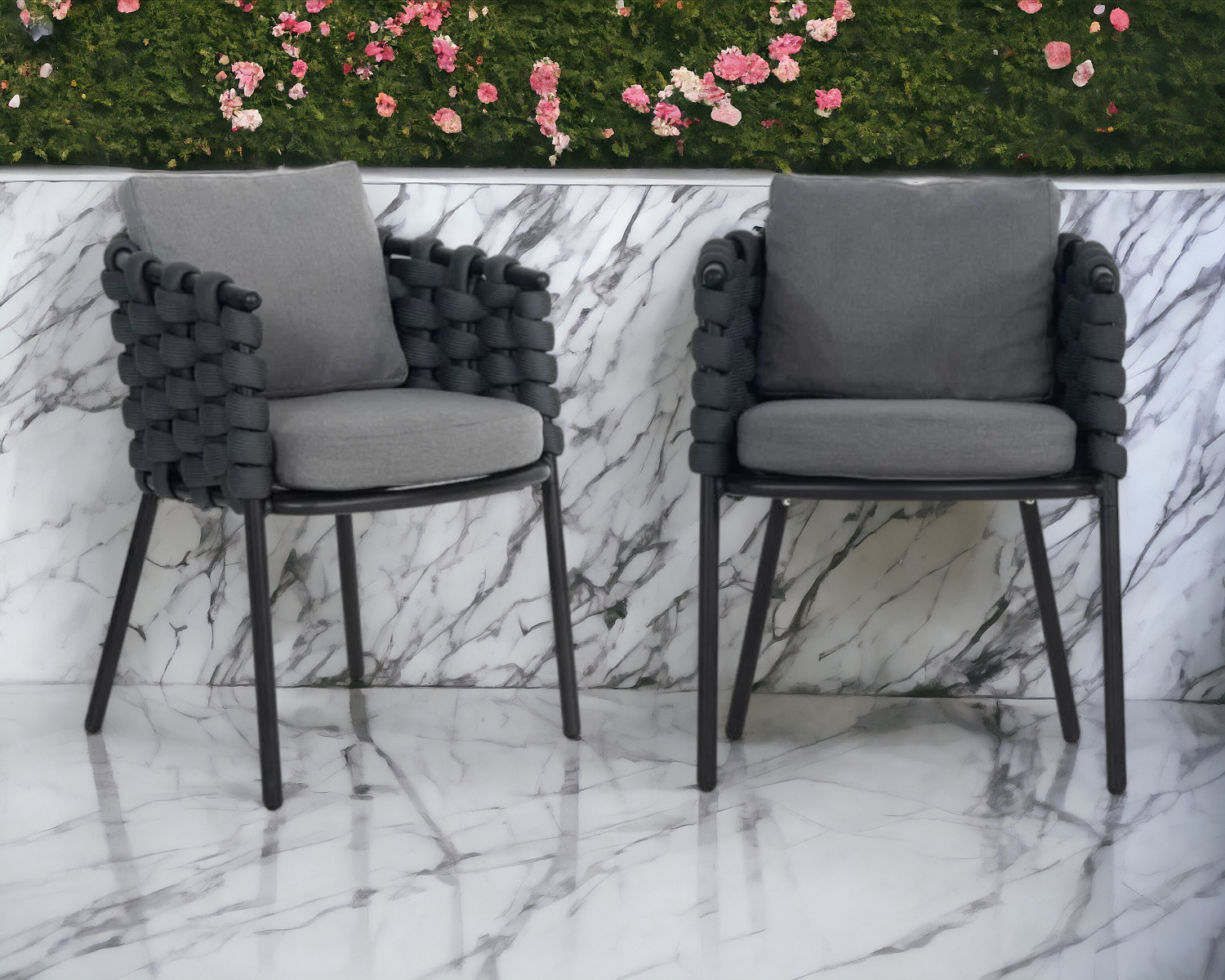 Rattan Direct Pair of Selene Rope Weave Dining Chairs