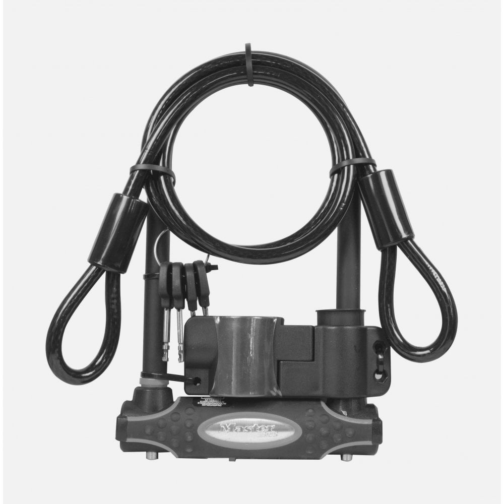 Masterlock Master Lock Security - U-Lock + Cable 11 x 21 x 120cm [8274] Black Bla