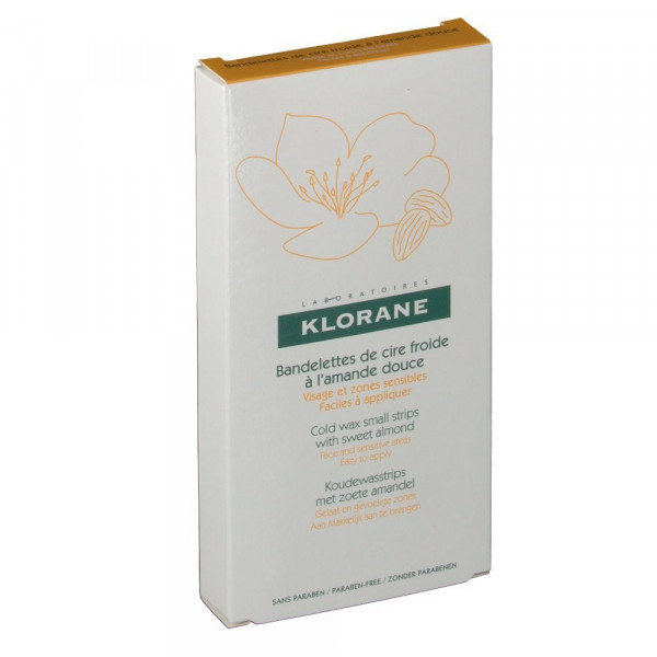 Klorane Hair Removal Cold Wax Strips Face and Sensitive Zones