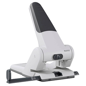 Leitz Heavy Duty Metal 2 Hole Punch 5180 Powersave 65 Sheets Silver