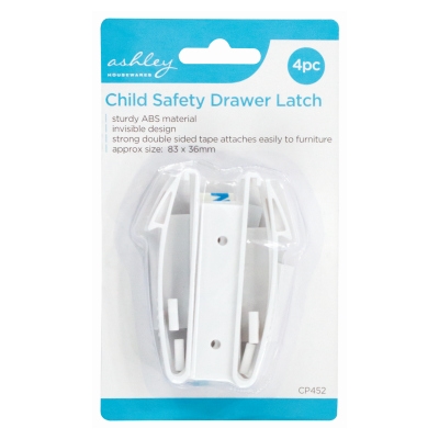 ASHLEY 4Pc Child Safety Drawer Latch