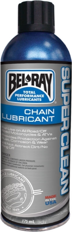 Bel-Ray Super Clean Chain Spray 175ml, white, white