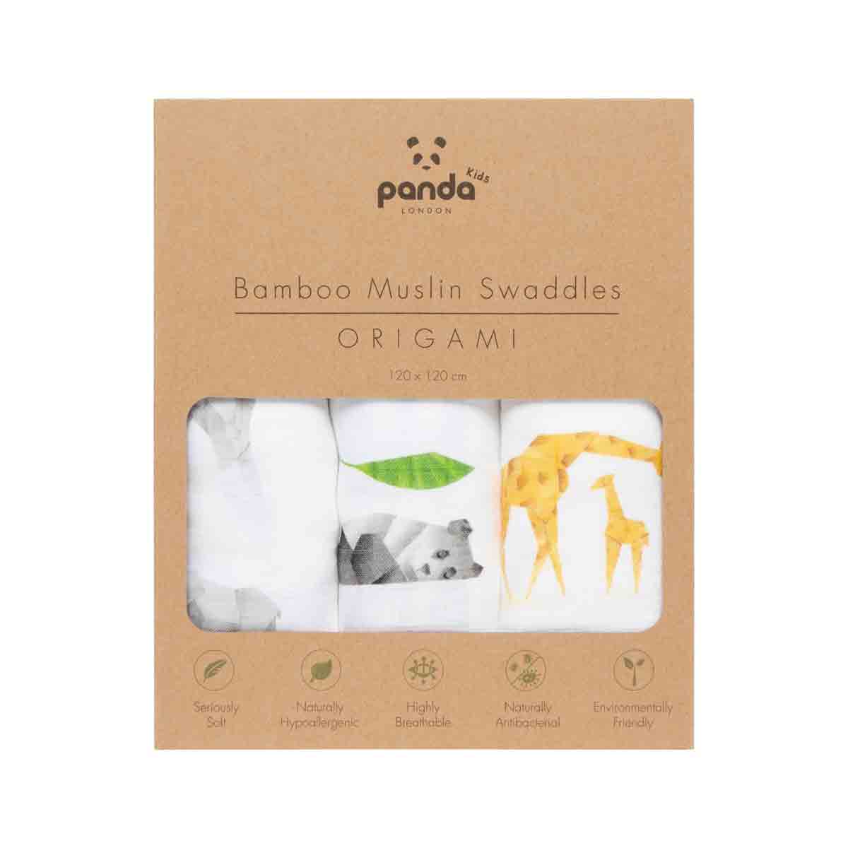 Bamboo Baby Muslin Swaddle - Origami