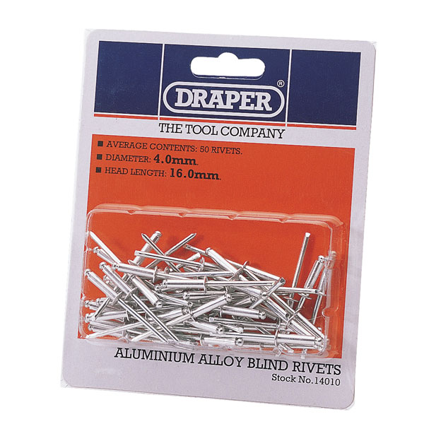 Draper 50 X 3.2mm X 5.2mm Blind Rivets 14007