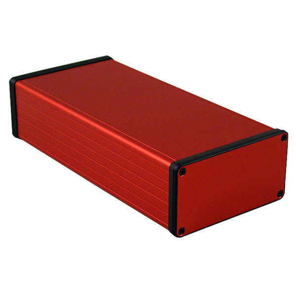 HAMMOND ELECTRONICS Hammond 1455N2201RD Extruded Aluminium Enclosure 220 x 103 x 53mm Red