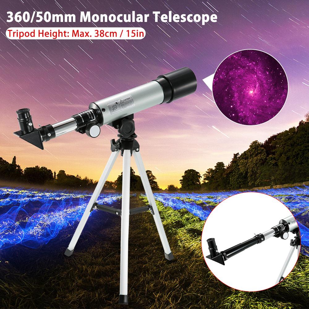 Recolife Outdoor HD 90X Zoom Telescope 360x50mm Refractive Space Astronomical Telescope Monocular Travel F50360
