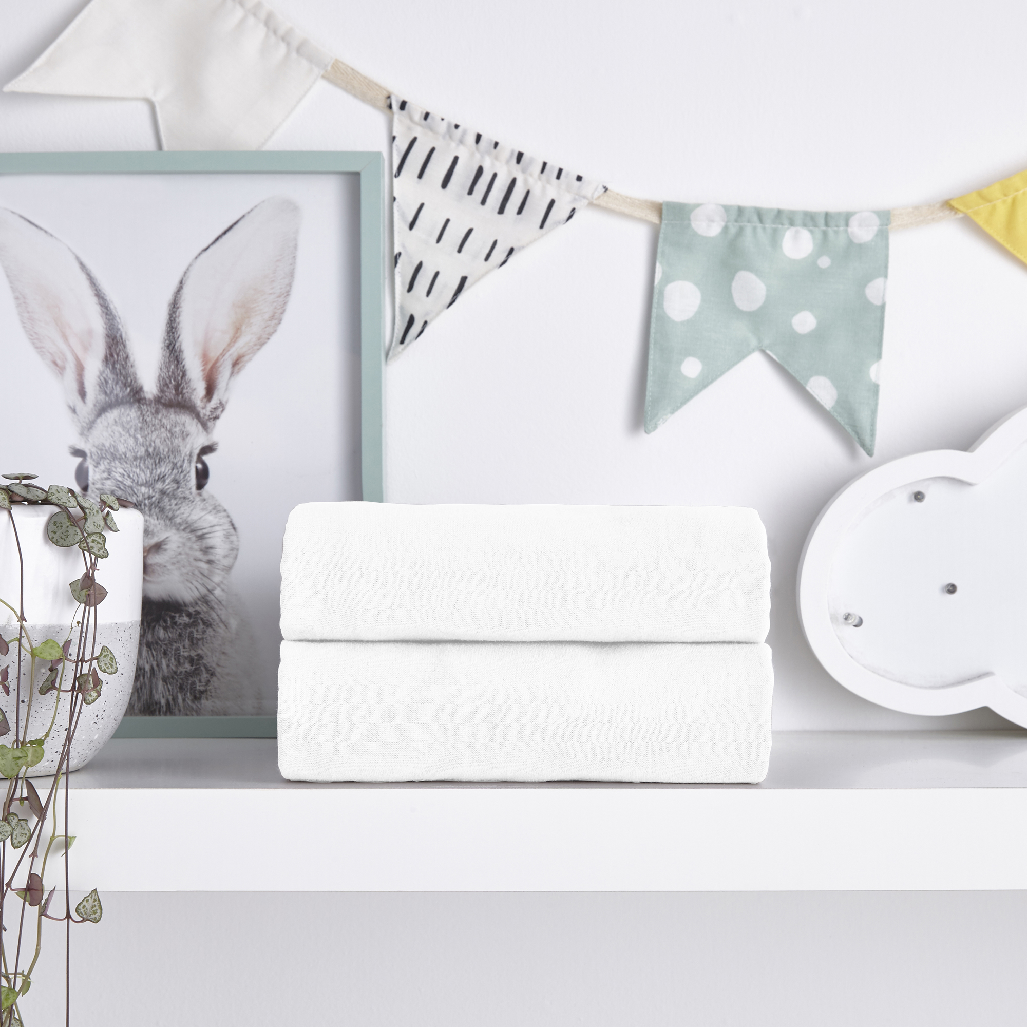 Silentnight Safe Nights Fitted Cot Bed Sheets 2 Pack - Grey