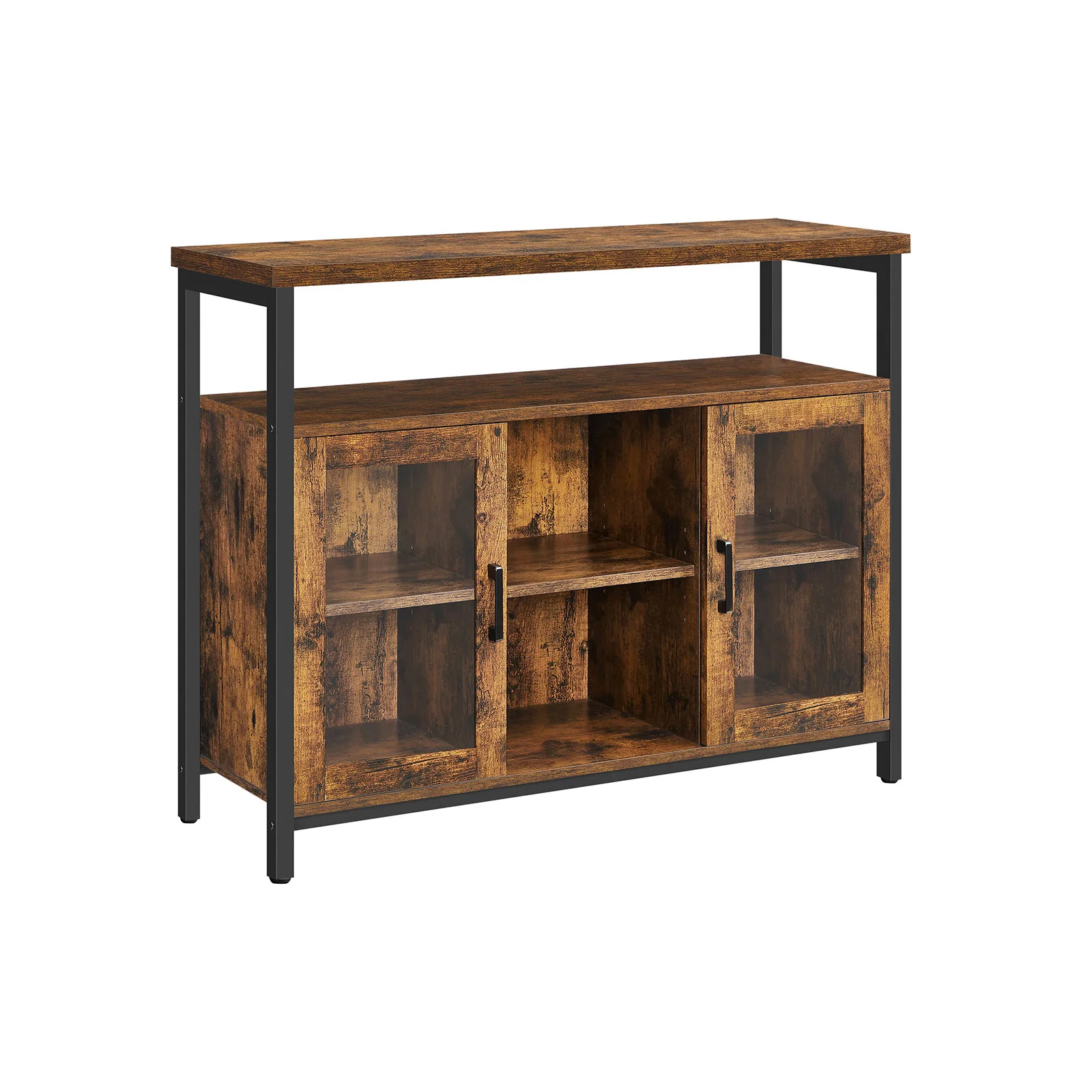 VASAGLE SONGMICS Sideboard Rustic Brown and Black