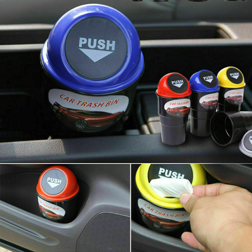 Eazyonlineshop Plastic Car Cup Holder Mini Trash Can Rubbish Bin Portable Travel Bin