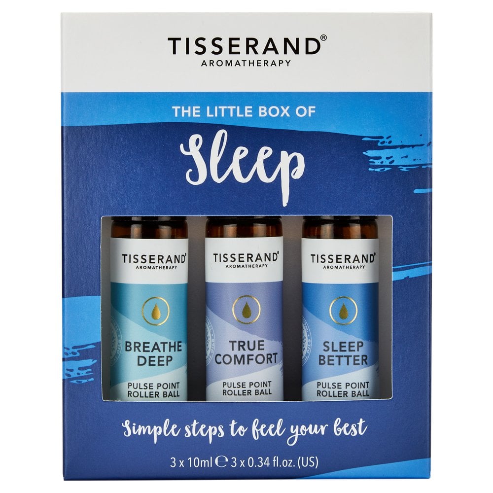 Tisserand Aromatherapy The Little Box Of Sleep Gift Set 3 x 10ml Pulse Point Rollers