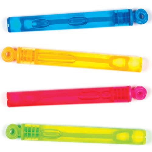Baker Ross Touchable Blow Bubbles - 8 Prefilled Bubble Wands In Assorted Colours. Blowing Party Bubbles. Size 9cm.