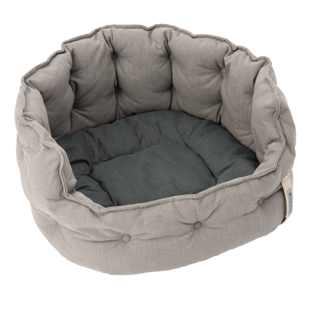Zooplus Exclusive Cozy ecoLIFE Dog Bed Grey - 80 x 72 x 31 cm (L x W x H)