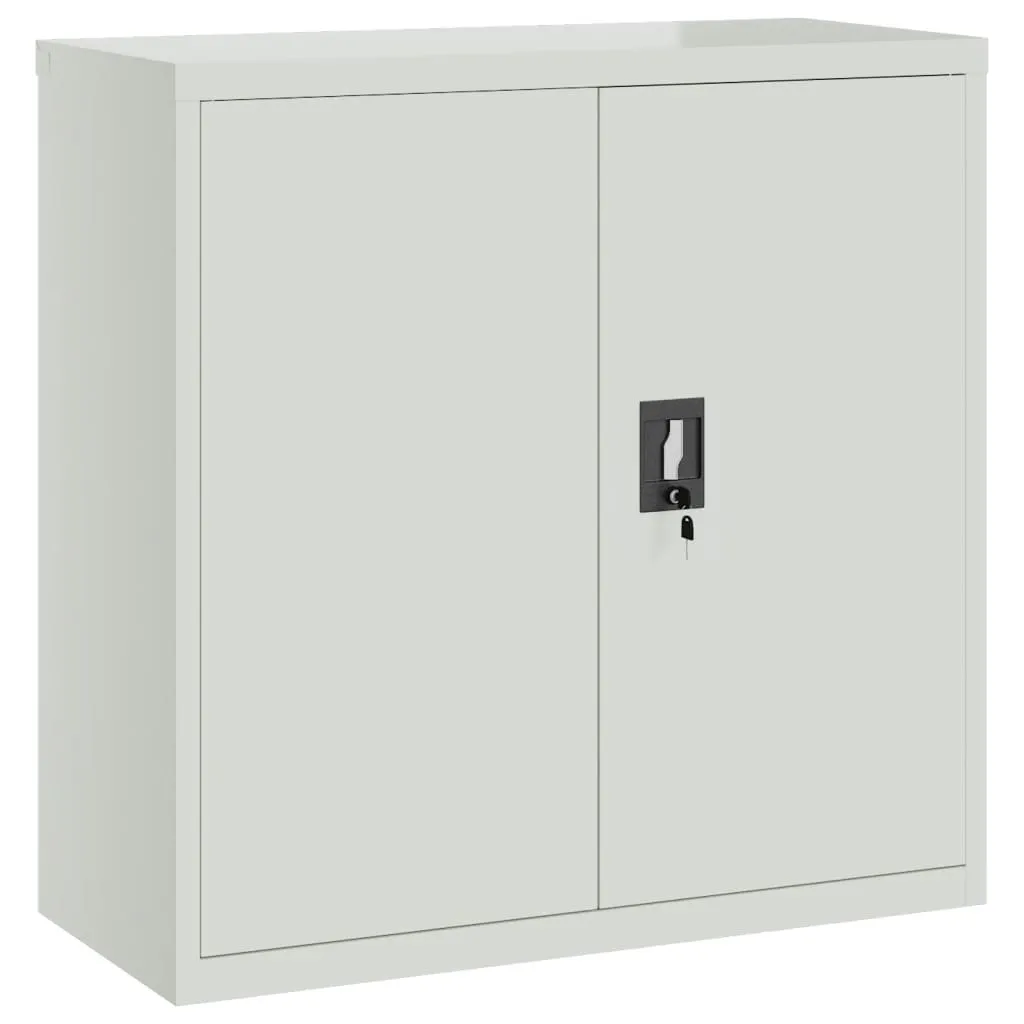 VidaXL Office Cabinet with 2 Doors Grey 90 cm Steel