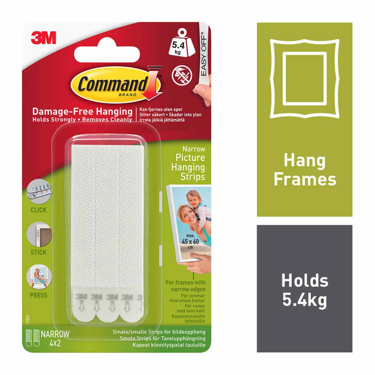 Penselgrossisten Hallström Command Narrow Picture Hanging Strips