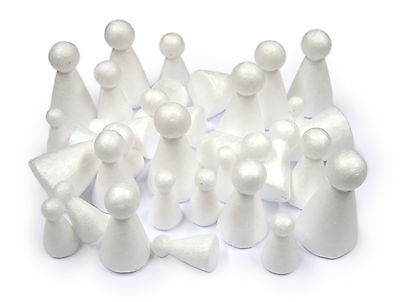 Major Brushes Polystyrene Puppets Three Sizes Pack of 30