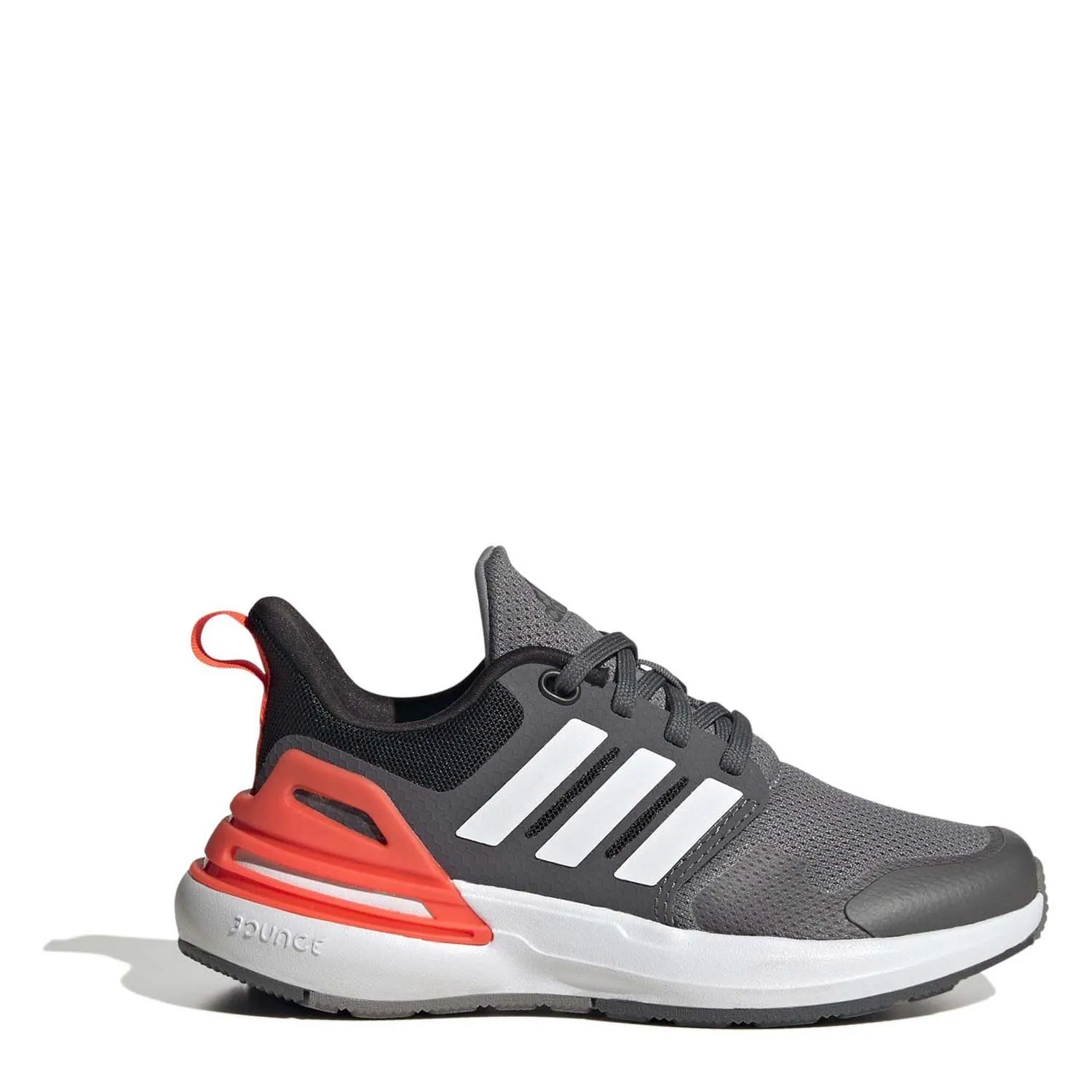 Adidas Unisex Kids Rapidasport - Grey/Red , Grey/Red, Size 4|4