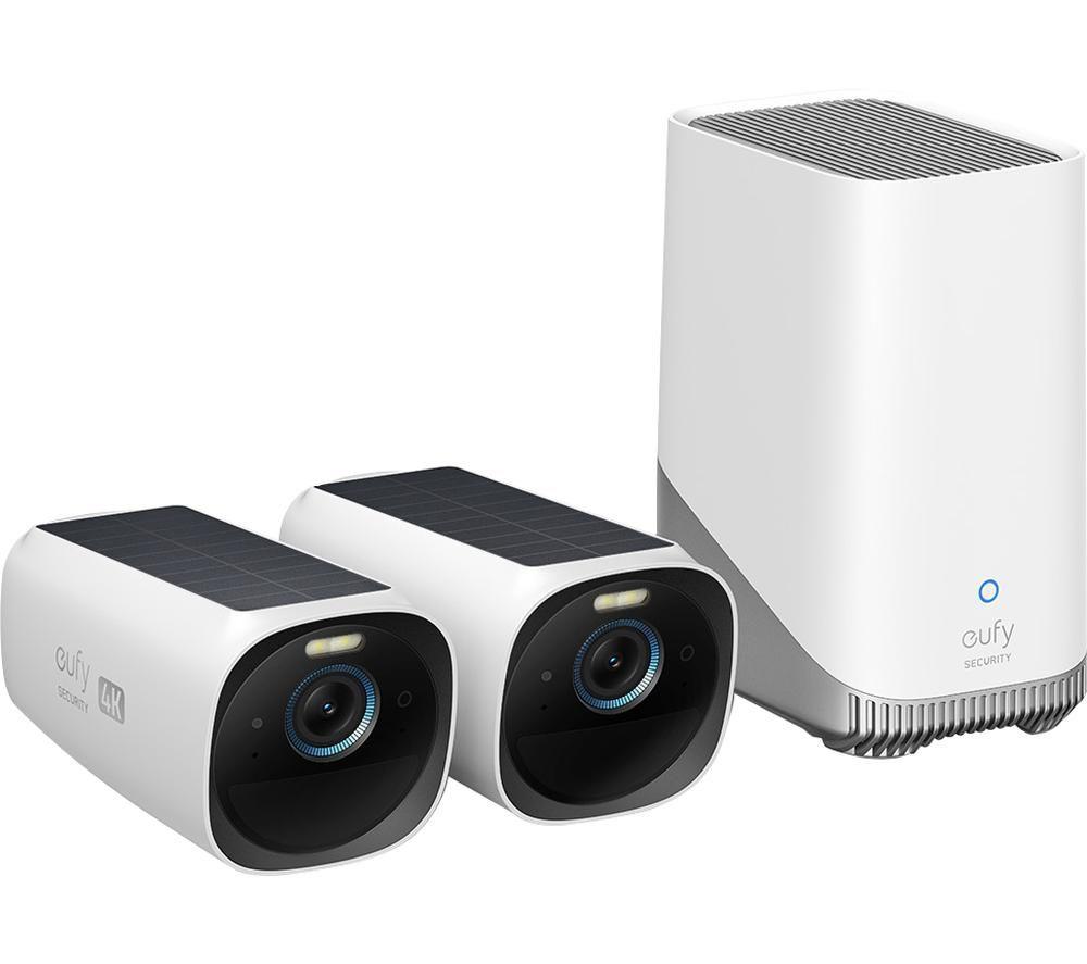 Eufy S330 eufyCam 3 4K Ultra HD WiFi Security Camera Kit - 16 GB, 2 Cameras, White