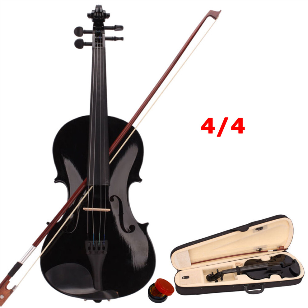 Unbranded 4/4 Full Size Acoustic Violin+Hard Case+Bow+Rosin Orchestral For Learner Gift