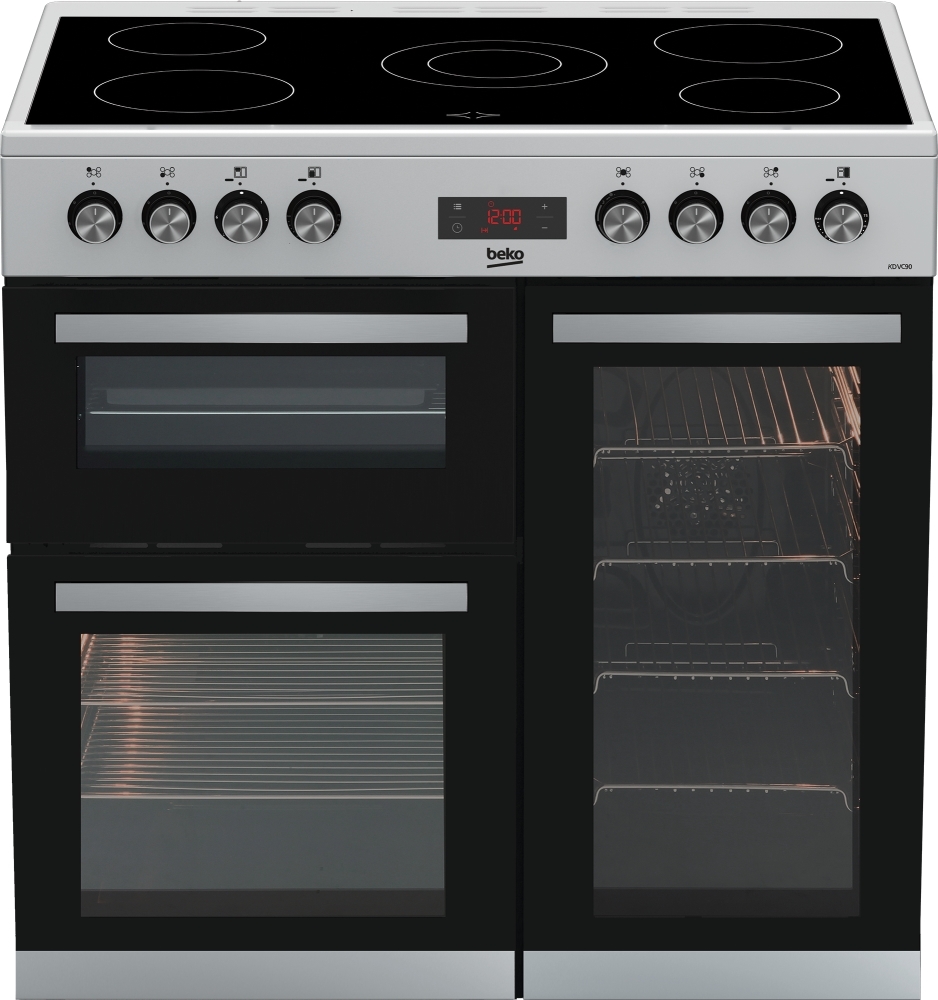 Beko KDVC90X 90cm Electric Range Cooker with Ceramic Hob - Stainless Steel - A/A Rated