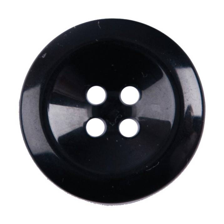 Milward Buttons - Size 22mm, 4 Hole, Black, Pack of 2