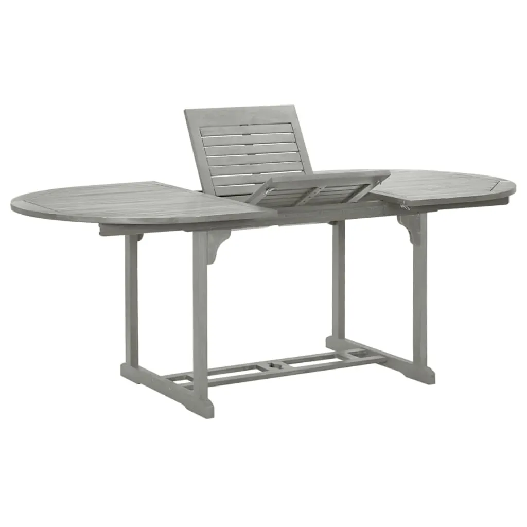 VidaXL Garden Table Grey 200x100x75 cm Solid Acacia Wood