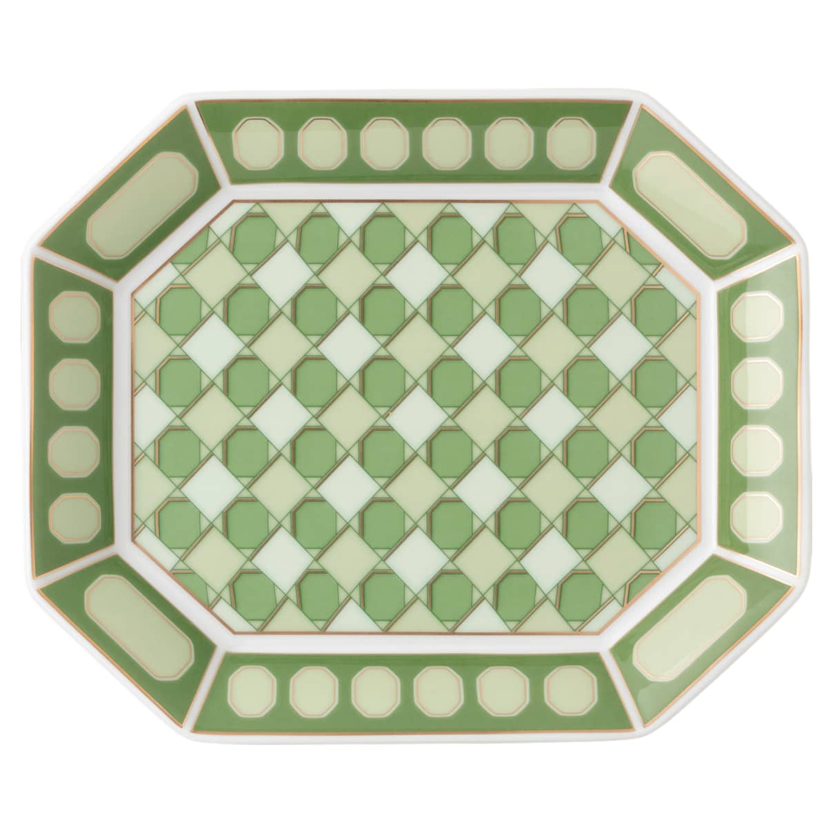 Swarovski Signum tray, Porcelain, Small, Green