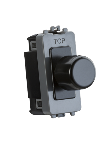 Knightsbridge 1G 2-way 10-150W (5-100W LED) intelligent dimmer - matt black