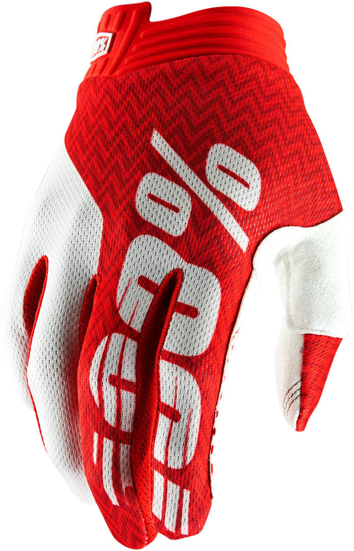 100% Itrack Gants Blanc Rouge 2XL