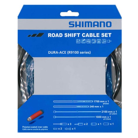 Shimano Dura Ace R9100 Road Gear Cable Set - Polymer - Grey