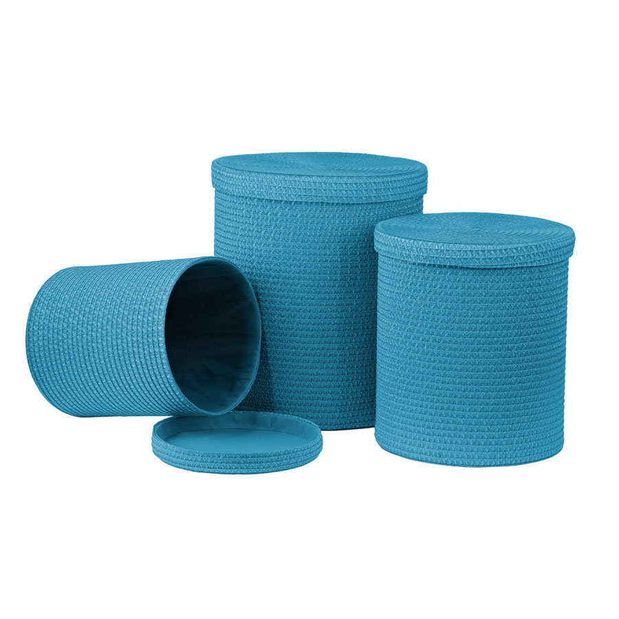 Premier Housewares Set of 3 Laundry Baskets - Turquoise