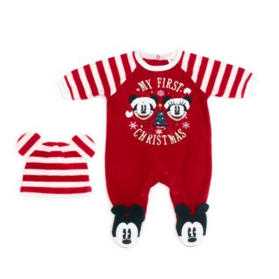 Disney Store Mickey and Minnie Festive Baby Body Suit and Hat - From shopDisney