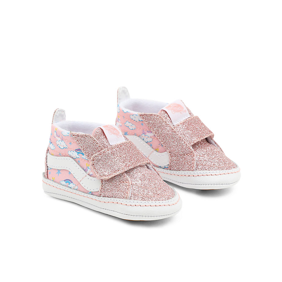 Vans  In Sk8-hi Crib Mpink ((unicorn Sleigh) Powder Pink/true White) Infant Rosa, Taglia 16