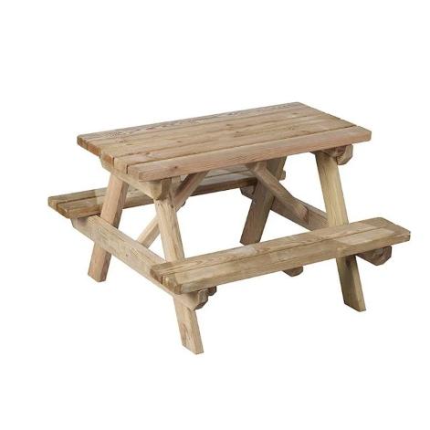 Forest-Style Childrens Picnic Table - Natural