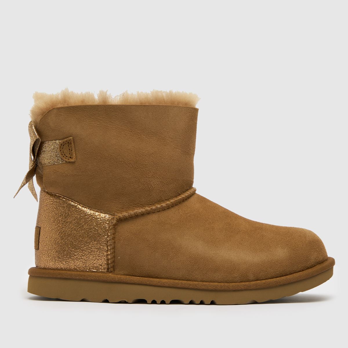 UGG Kids Tan Mini Bailey Bow Glitz Boots | 3