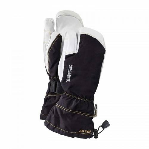 Hestra Army Leather 3-Finger Gore Tex Ski Glove - Black Mens