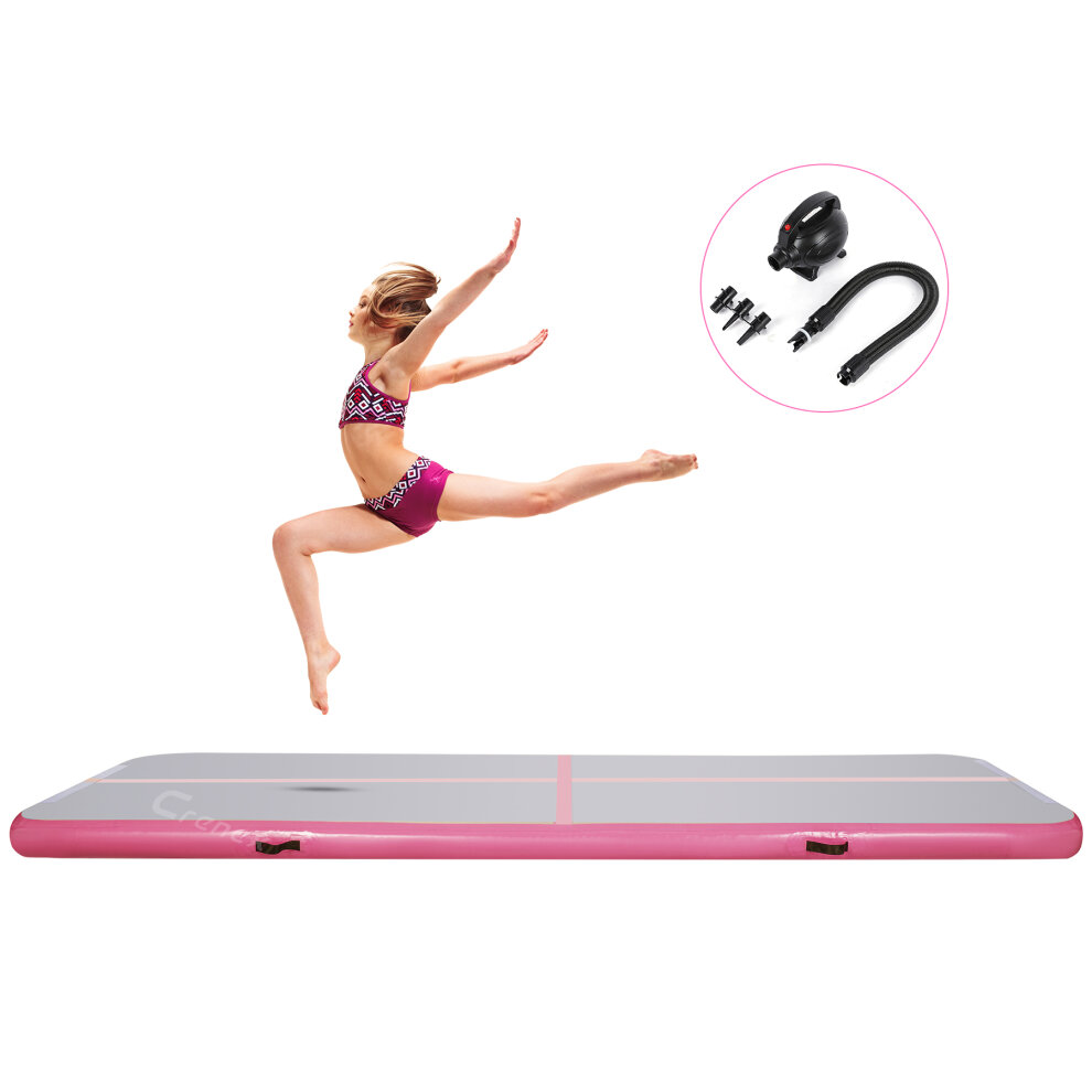 Crenex 3m Inflatable Thick Air Track Tumbling Mat For Gymnastics With Electric Pump
