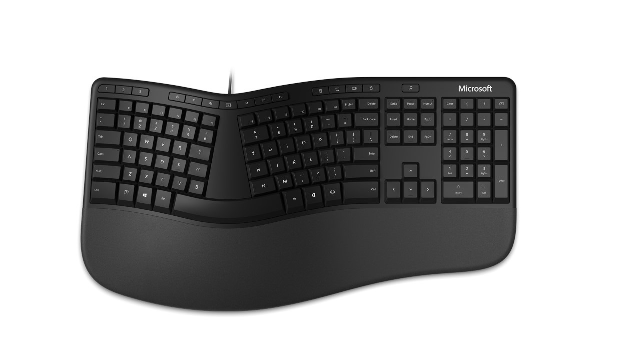 Microsoft Ergonomic keyboard USB QWERTY Nordic Black