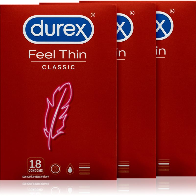Durex  Feel Thin Classic kondomy 54 ks (wygodne opakowanie)