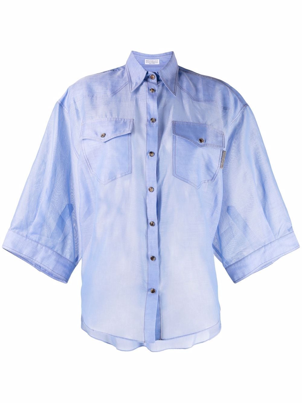 Brunello Cucinelli  - Shirts Clear Blue