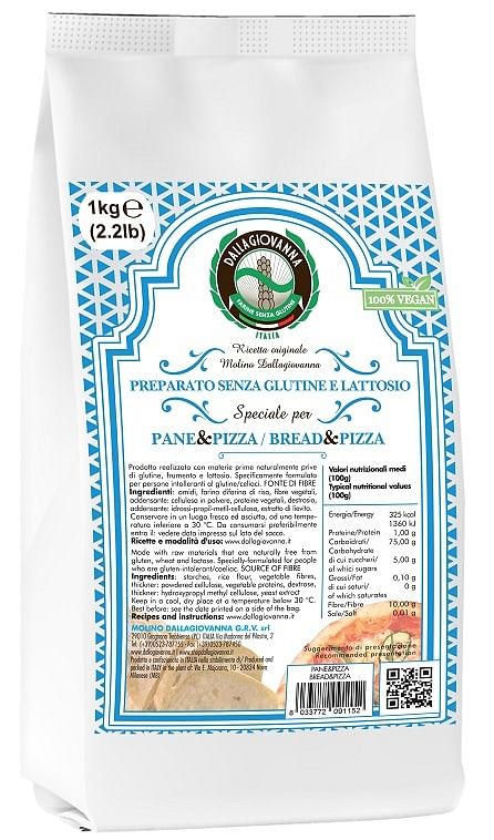 Molino Dallagiovanna Preparato Speciale Per Pane E Pizza Senza Lattosio 1 Kg