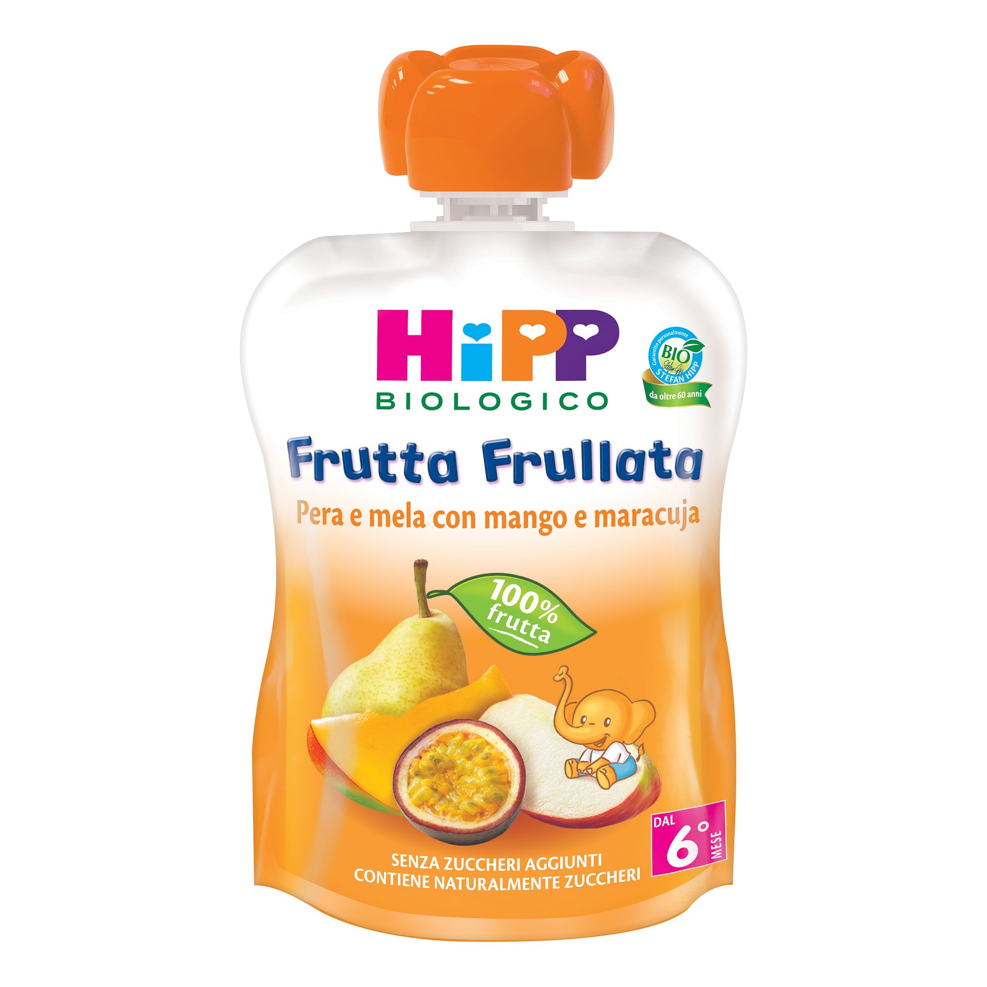 Hipp  Bio Frutta Frullata Pera/mela Con Mango E Maracuja 90 G