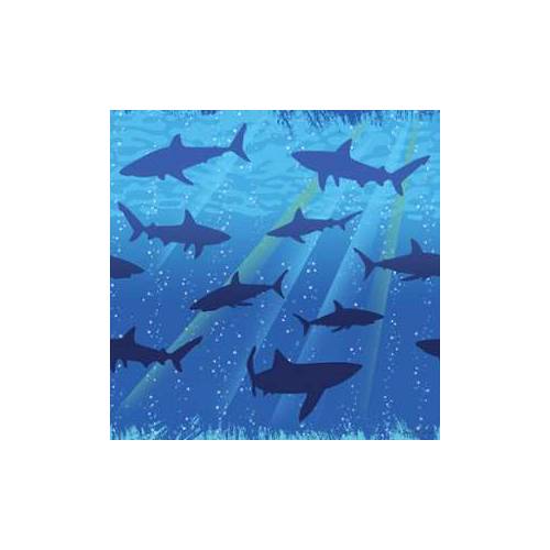 Creative Converting Shark Splash Tischdecke aus Kunststoff, rechteckig, 137,2 x 274,3 cm