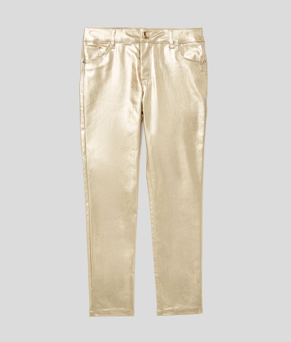 Kid Kids Gold Trouser Gold 65% Cotton - 32% Polyester - 3% Elastane - Size: 10