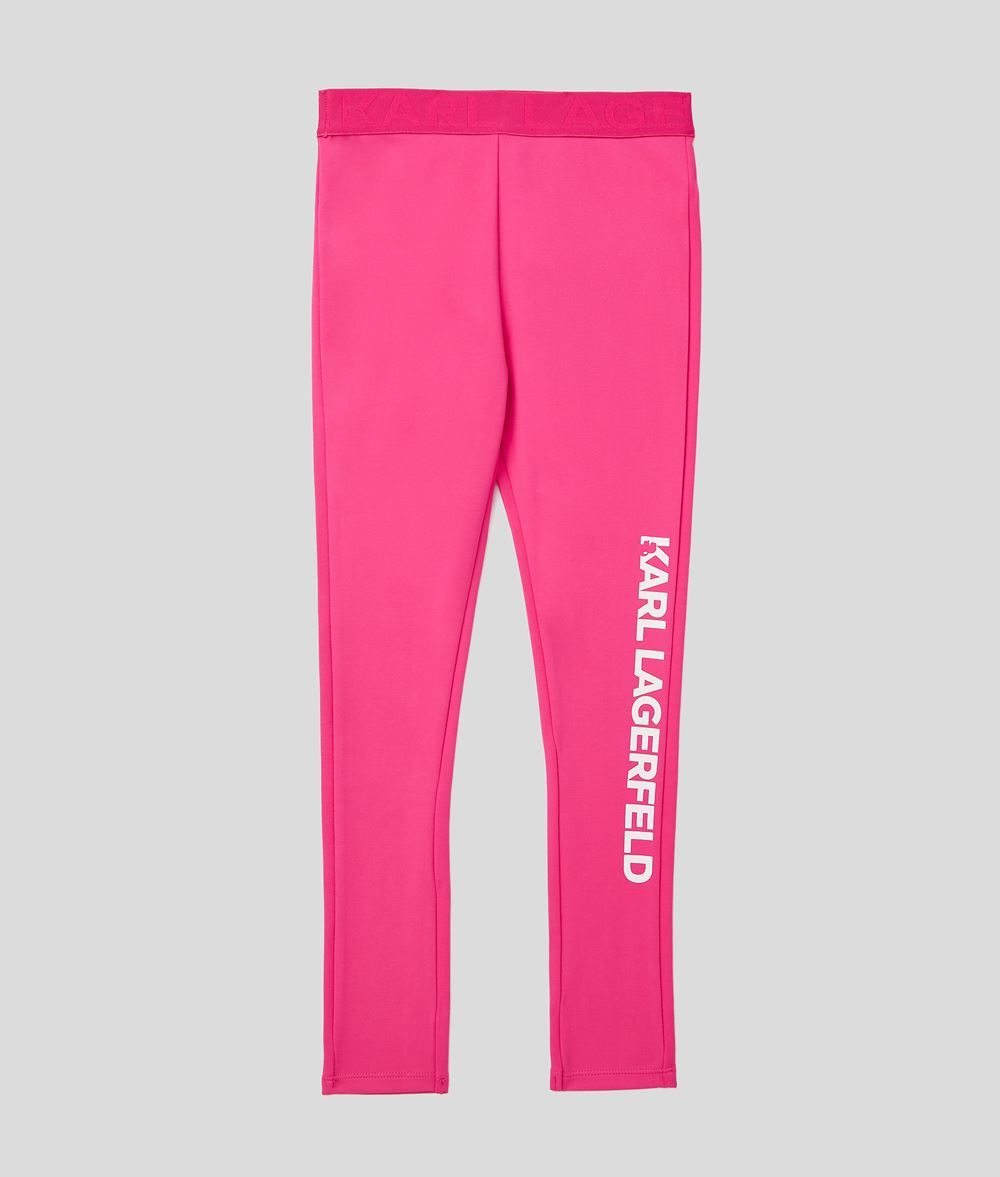 Kid Kids Logo Legging Raspberry 62% Viscose - 33% Polyamide - 5% Elastane - Size: 10