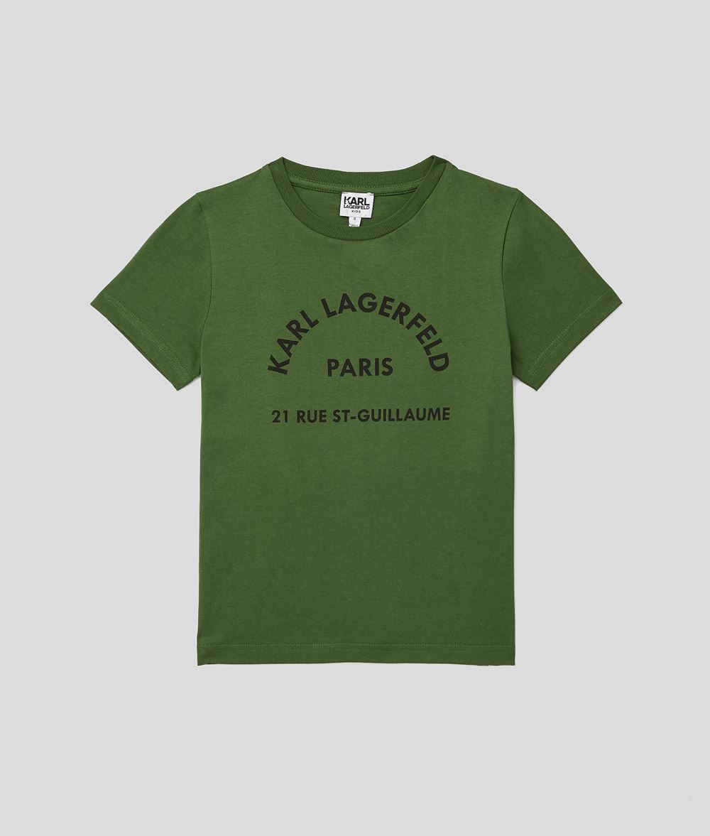 Kid Kids Rue St-guillaume T-shirt Olive 100% Organic cotton - Size: 10