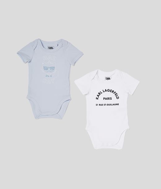 Baby Baby Bodysuit 2 Pack Light Blue 95% Cotton - 5% Elastane - Size: 9-12