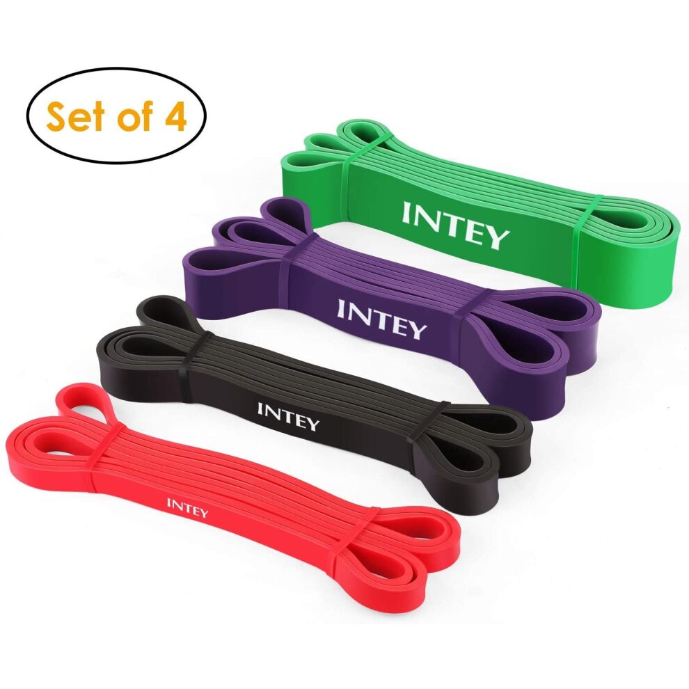INTEY Pull up Assist Band Exercise Resistance Bands - Set of 4